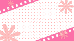 斜めフィルム(ピンク) フラワー
