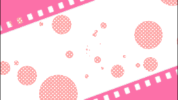 斜めフィルム(ピンク) 水玉